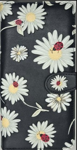 Daisies & Ladybugs Large Zip Wallet