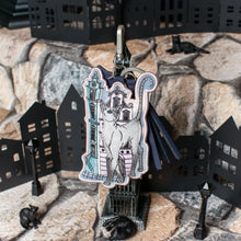 PRE ORDER - Cats In The City Grey Cat Key Charm - SEPT DELIVERY!