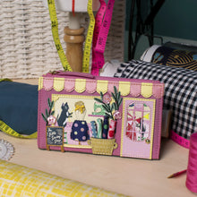 Sewing Shop - Raspberry Edition Compact Folding Wallet