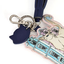 PRE ORDER - Cats In The City Grey Cat Key Charm - SEPT DELIVERY!