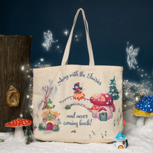 PRE ORDER - Fairy Village Snowflake Canvas Tote Bag - SEPT DELIVERY!