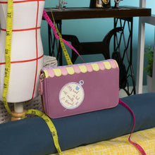 Sewing Shop - Raspberry Edition Medium Ziparound Wallet