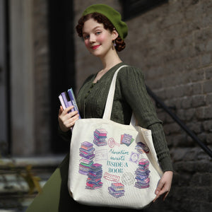 Vendula-London-Travelling-Library-Canvas-Tote-Bag