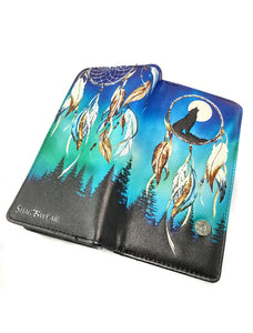 Wolf Dream catcher Large Zip Wallet (Copy)