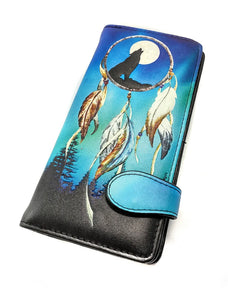 Wolf Dream catcher Large Zip Wallet (Copy)