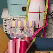 Sewing Shop - Raspberry Edition Accordion Card wallet