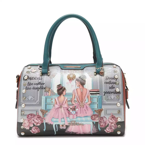 Double Queens Boston Handbag