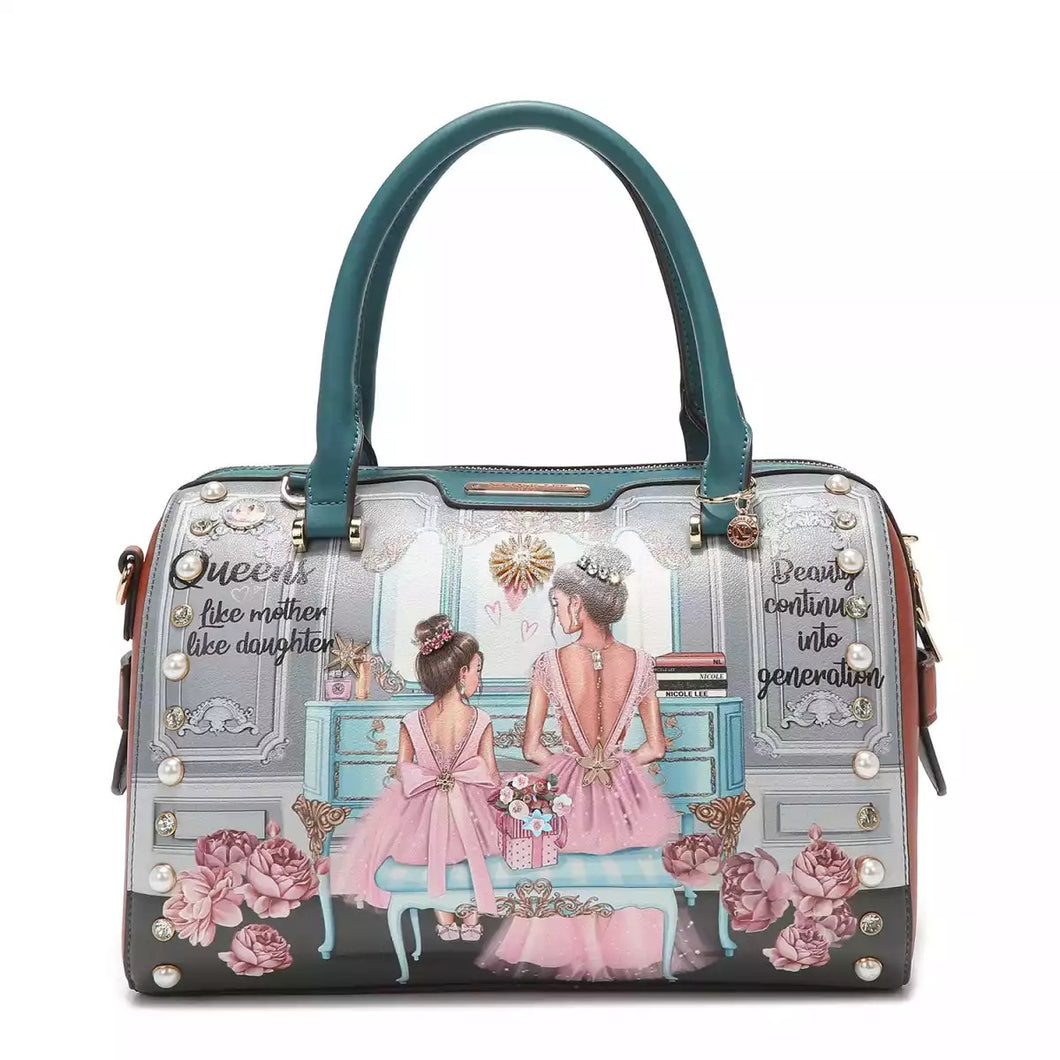 Double Queens Boston Handbag