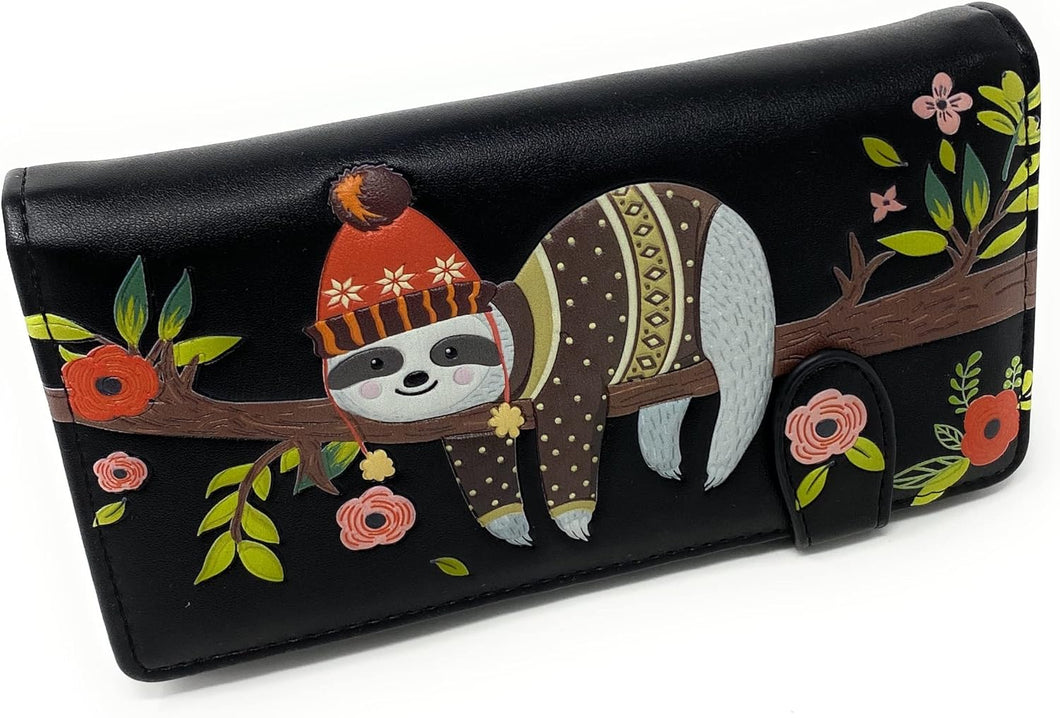 Chillin Sloth Black Wallet - LAST ONE!