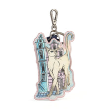 PRE ORDER - Cats In The City Grey Cat Key Charm - SEPT DELIVERY!