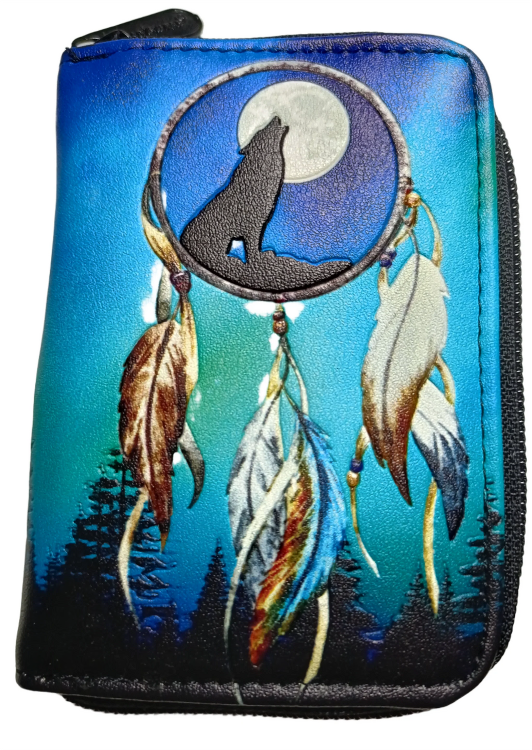 Wolf Dream Catcher Coin Purse