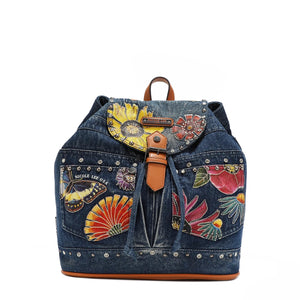 Nicole-Lee-Butter-Flower-Denim-Large-Flap-Backpack