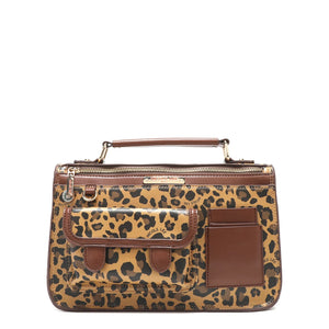 Lola Leopard Print Top Handle Crossbody Bag