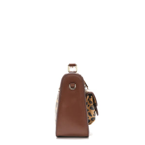 Lola Leopard Print Top Handle Crossbody Bag