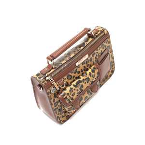 Lola Leopard Print Top Handle Crossbody Bag