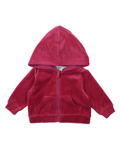 Lucie Velour Zip Hoodie