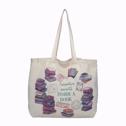 Vendula-London-Travelling-Library-Canvas-Tote-Bag
