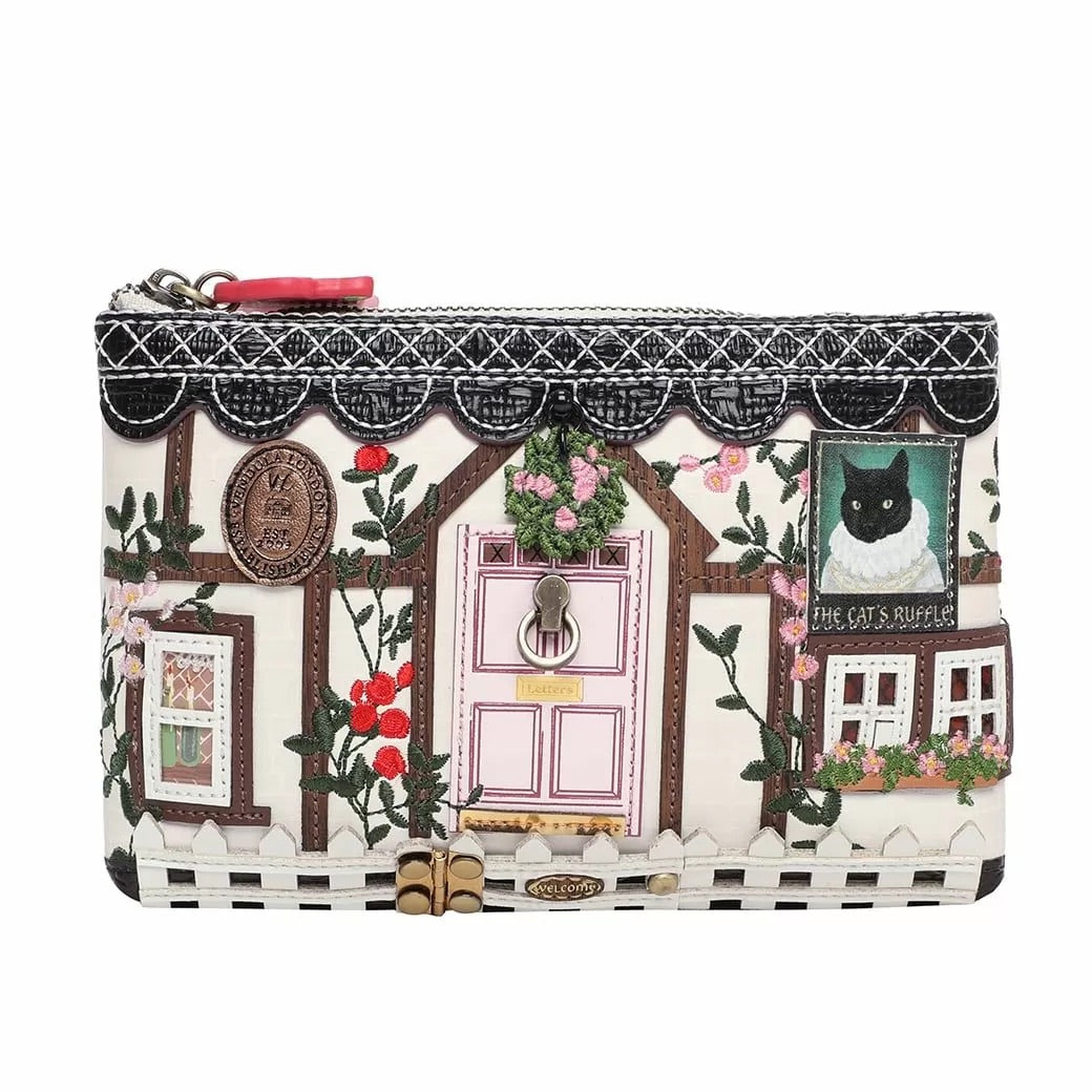 The Cats Ruffle Double Zipper Coin Purse - LAST ONE!