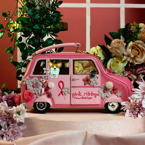 Pink Ribbon Foundation - London Cats & Corgis Floral Pink Taxi