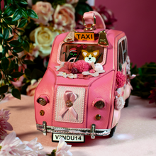 Pink Ribbon Foundation - London Cats & Corgis Floral Pink Taxi