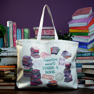 Vendula-London-Travelling-Library-Canvas-Tote-Bag