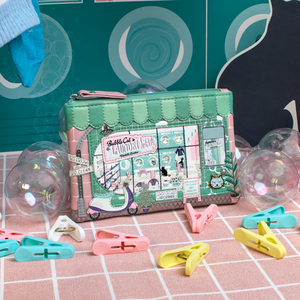 PRE ORDER Bubble Cats Laundromat - Zipper Coin Purse