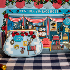 Vendula Vintage Rose Clipper Coin Purse
