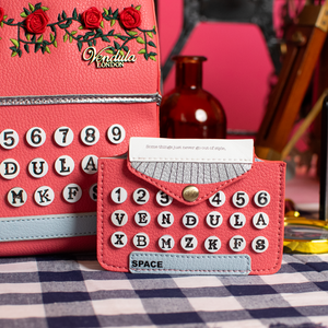 Vendula Vintage Rose Typewriter Accordion Card Wallet