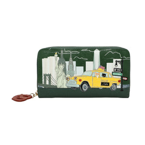 New York City Cats & Corgis Large Zip Wallet