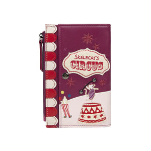 Skelecat's Travelling Ghost Circus Compact Folding Wallet