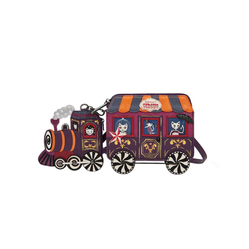 Skelecat's Travelling Ghost Circus Train Charm Bag