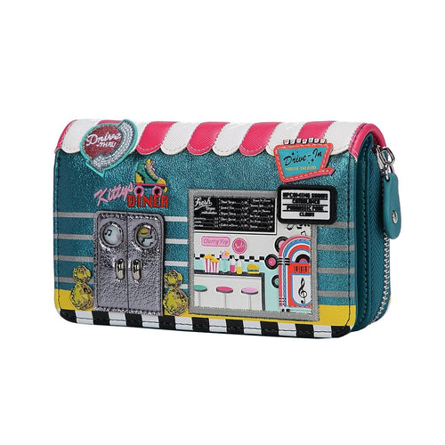 Kitty's Diner Medium Zip Wallet