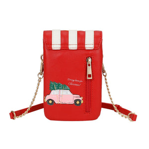 PRE - ORDER - No. 25 Mistletoe Lane Phone Pouch Bag