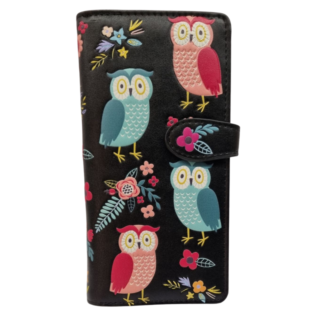 Shagwear-Owl-Garden-Large-Zip-Wallet