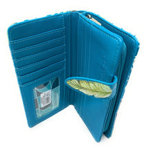 Elephant Teal Large Zip Wallet