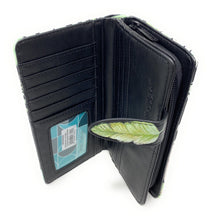 Elephant Black Large Zip Wallet