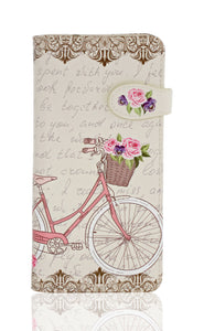 Paris Bicycle Large Zip Wallet