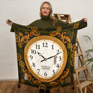 Tick Tock Clock Shop Large Square Scarf