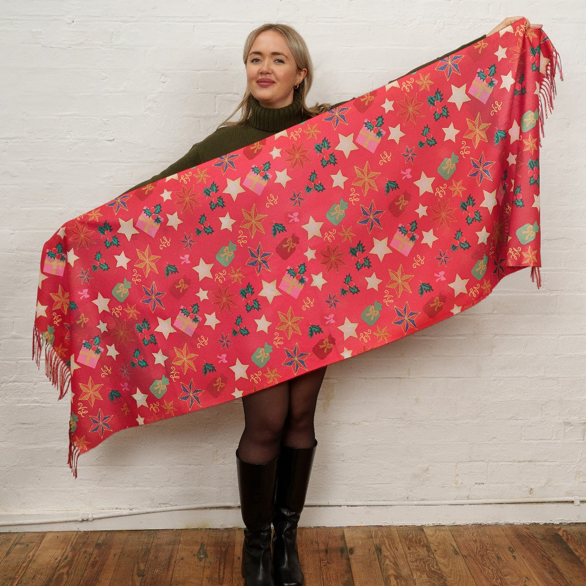 25 Mistletoe Lane Rectangular Scarf – LittleShoppeOfMemories