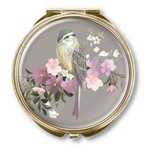 Bird grey compact mirror