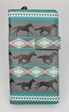 Western Horse Dark Grey zip Wallet