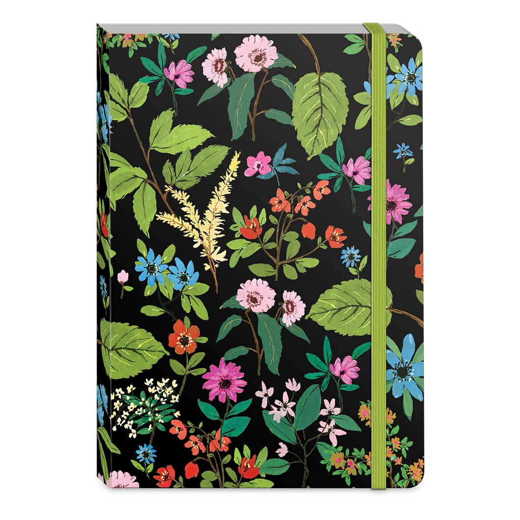 Full Bloom Black Softcover Notebook