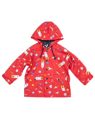 Space Rocket Red Raincoat