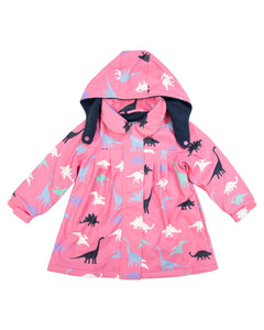 Dinosaur Pink Colour Changing Raincoat