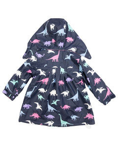 Dinosaur Navy Colour Changing Raincoat