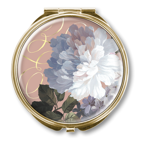 Floral compact mirror