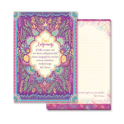 A5 Lined Writing Pad - New Beginnings