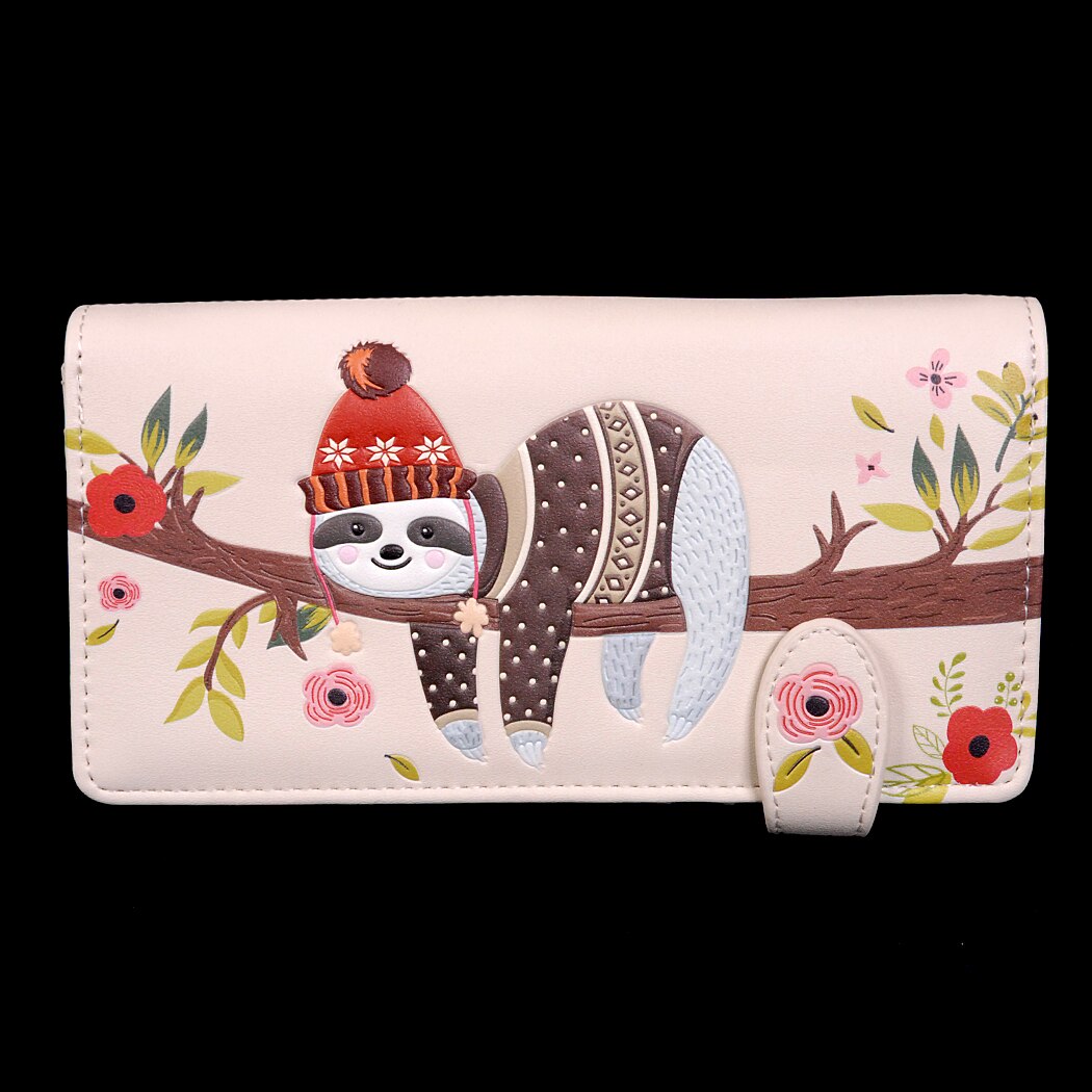 Chillin Sloth Cream Wallet