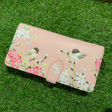 Chickadee Garden Pink zip Wallet