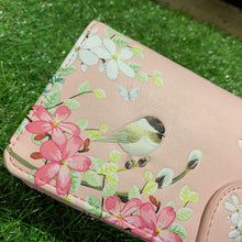 Chickadee Garden Pink zip Wallet